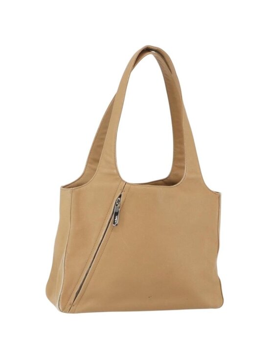 Salvatore Ferragamo Handbags - Salvatore Ferragamo Tote Bag Leather Beige Silver